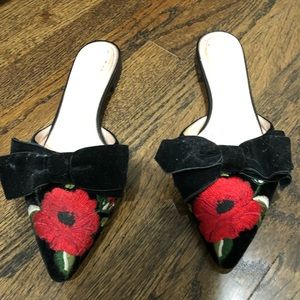 Kate Spade Embroidered Mules